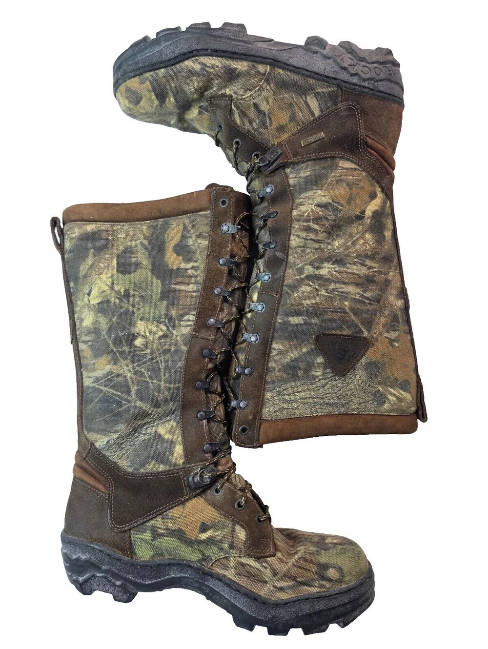 Rocky Pro Light Snake Camo Canvas Leather Gortex Waterproof Boots Mens Size 12 W